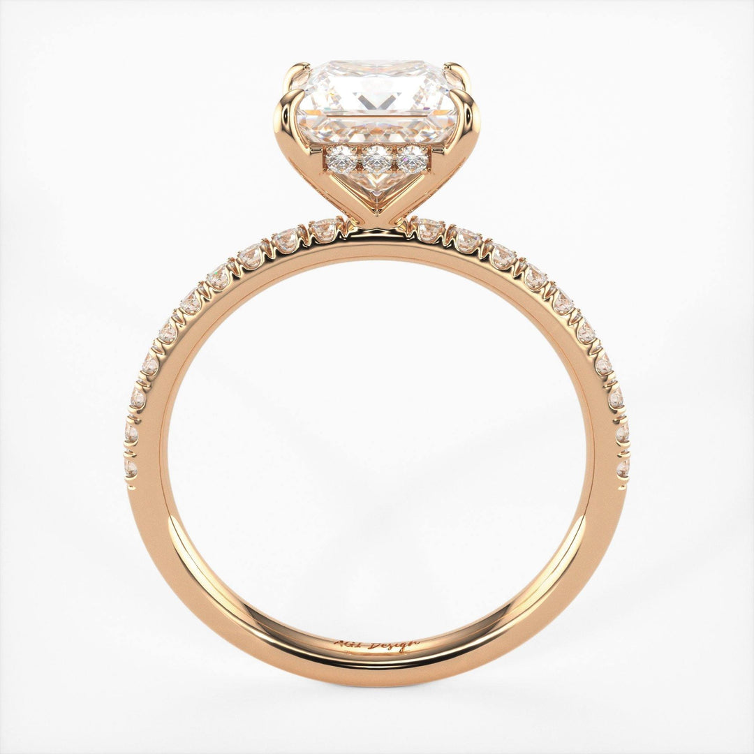 AGIDesignShop Anne Princess Cut Moissanite Engagement Ring