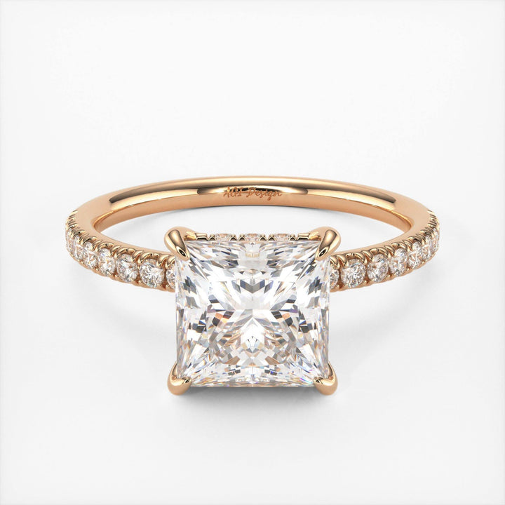 AGIDesignShop Anne Princess Cut Moissanite Engagement Ring