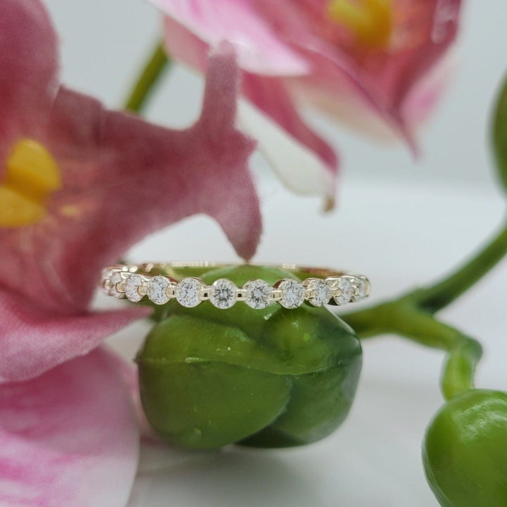 AGIDesignShop April Floating Lab-Created Diamonds Semi-Eternity Band