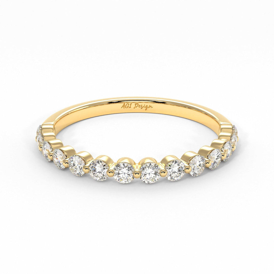AGIDesignShop April Floating Lab-Created Diamonds Semi-Eternity Band