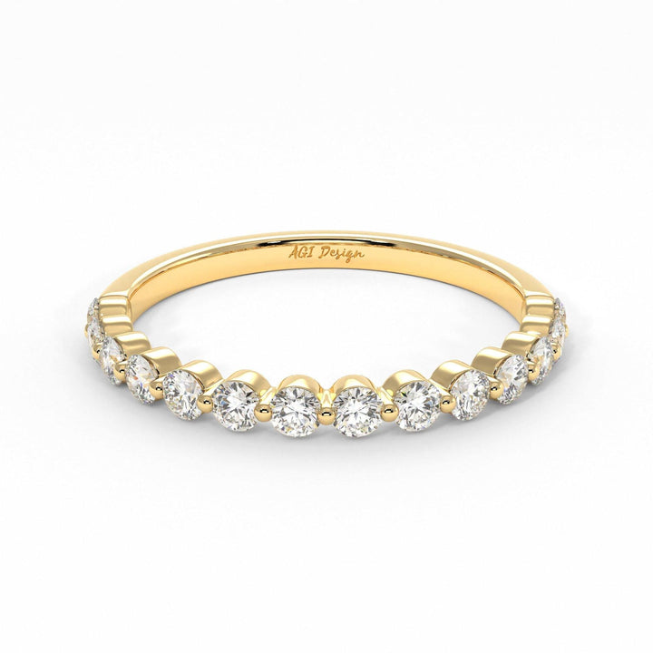 AGIDesignShop April Floating Lab-Created Diamonds Semi-Eternity Band