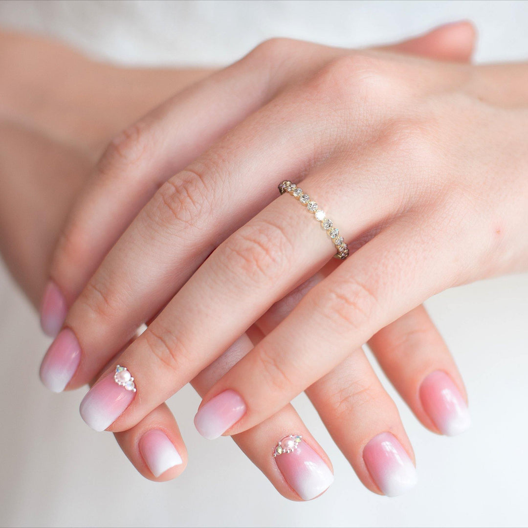 AGIDesignShop April Floating Lab-Created Diamonds Semi-Eternity Band