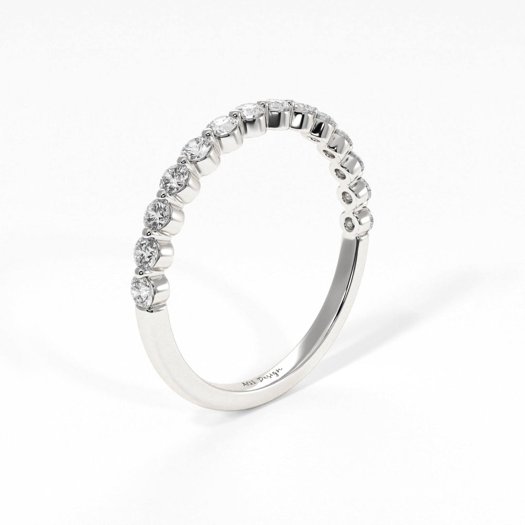 AGIDesignShop April Floating Lab-Created Diamonds Semi-Eternity Band