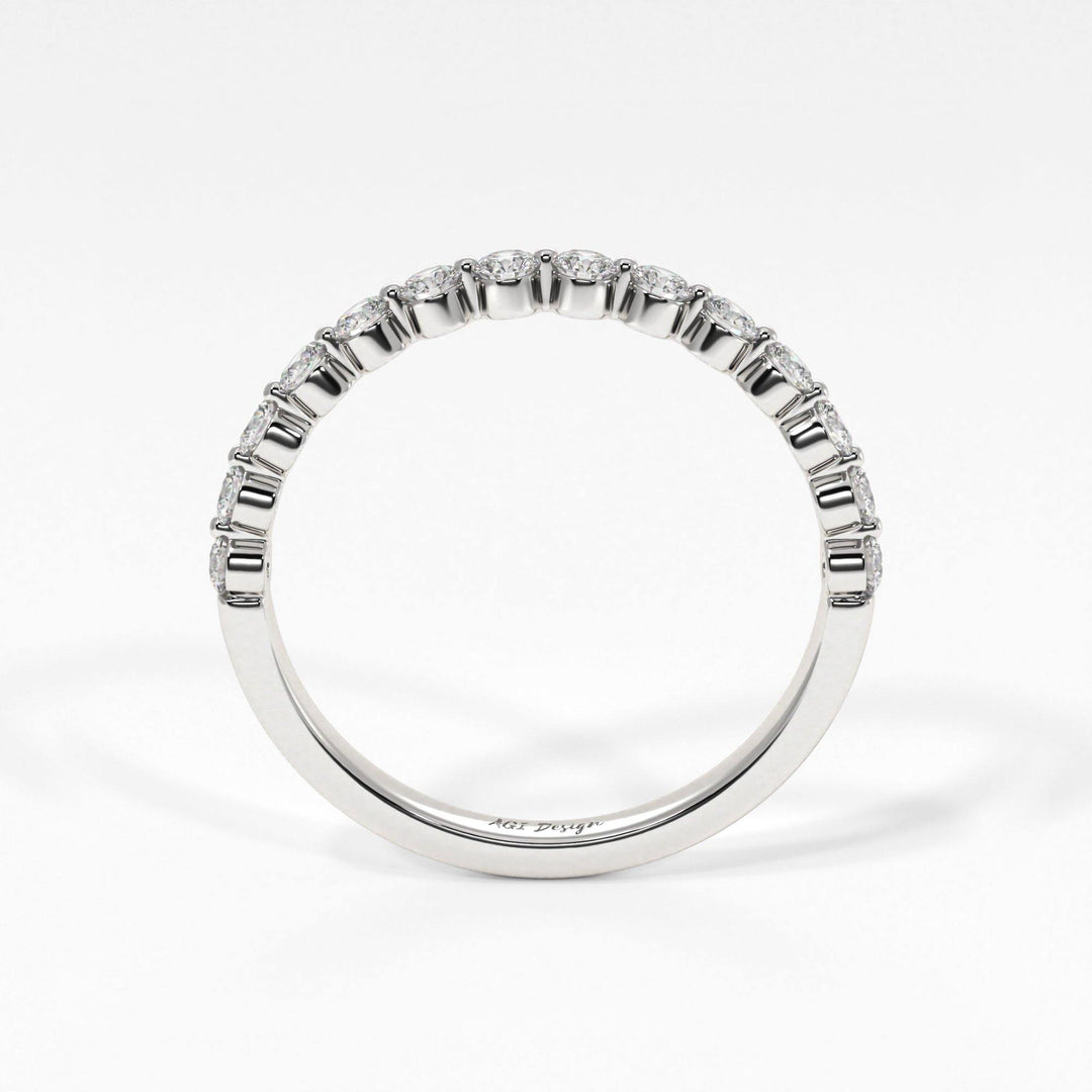 AGIDesignShop April Floating Lab-Created Diamonds Semi-Eternity Band