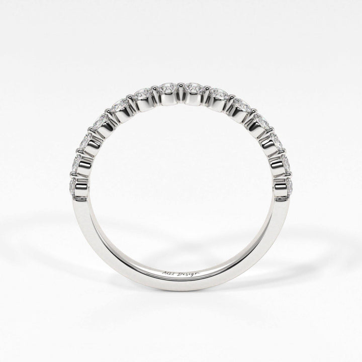 AGIDesignShop April Floating Lab-Created Diamonds Semi-Eternity Band
