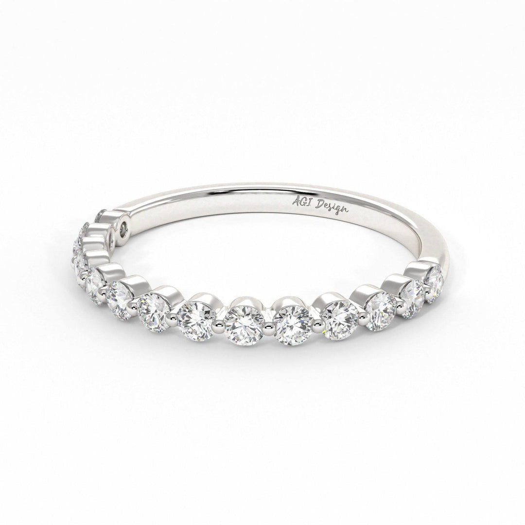 AGIDesignShop April Floating Lab-Created Diamonds Semi-Eternity Band