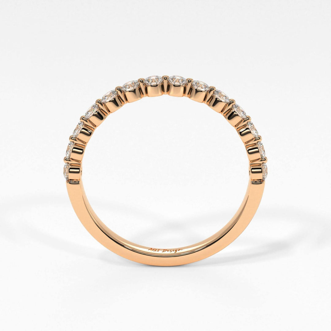 AGIDesignShop April Floating Lab-Created Diamonds Semi-Eternity Band