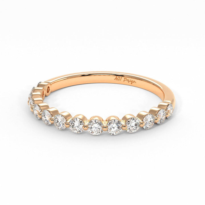 AGIDesignShop April Floating Lab-Created Diamonds Semi-Eternity Band