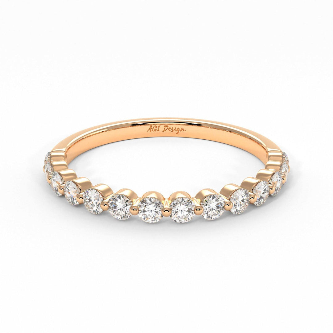 AGIDesignShop April Floating Lab-Created Diamonds Semi-Eternity Band