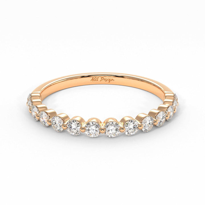 AGIDesignShop April Floating Lab-Created Diamonds Semi-Eternity Band