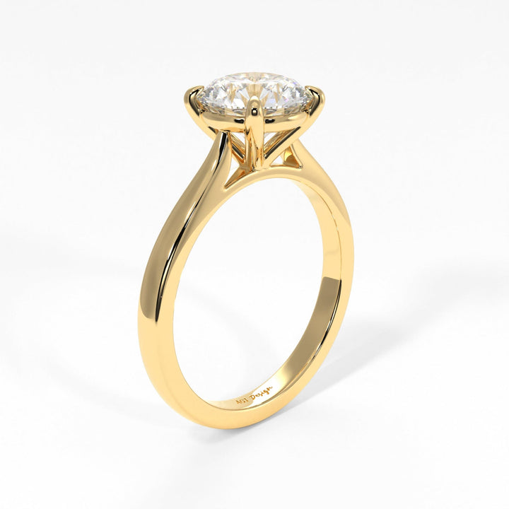 AGIDesignShop Aurora Round Moissanite Engagement Ring