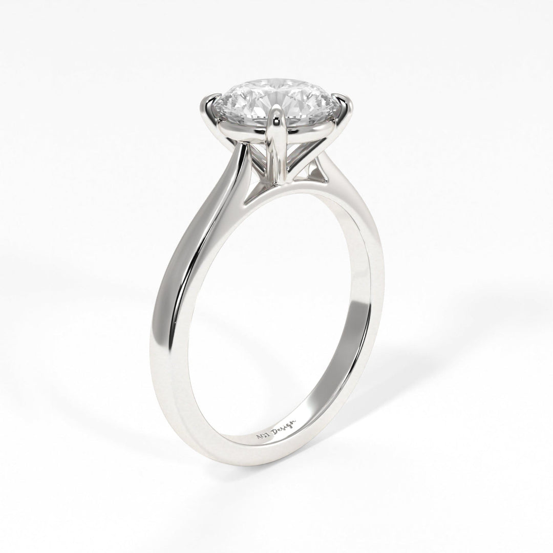 AGIDesignShop Aurora Round Moissanite Engagement Ring