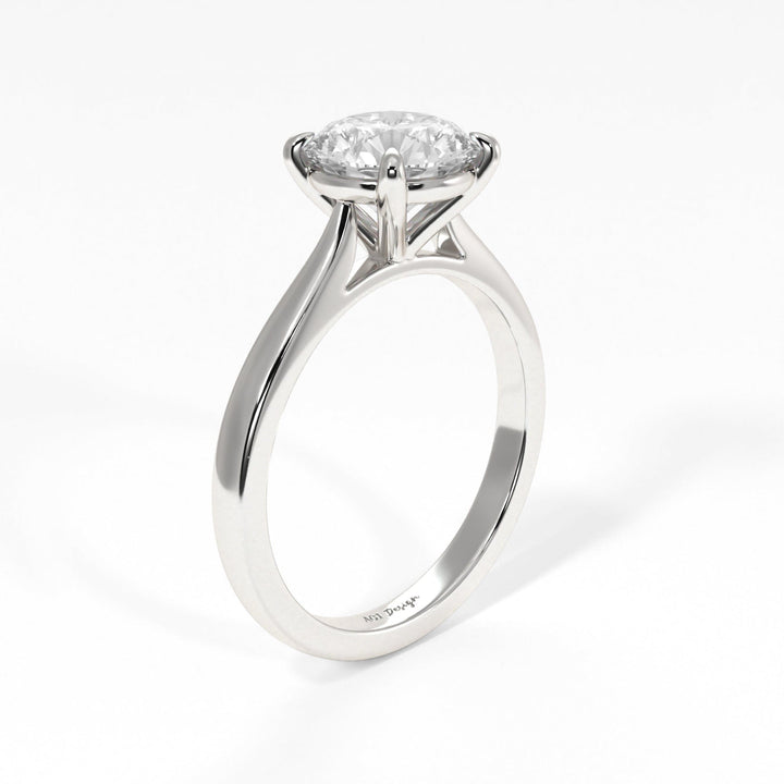 AGIDesignShop Aurora Round Moissanite Engagement Ring
