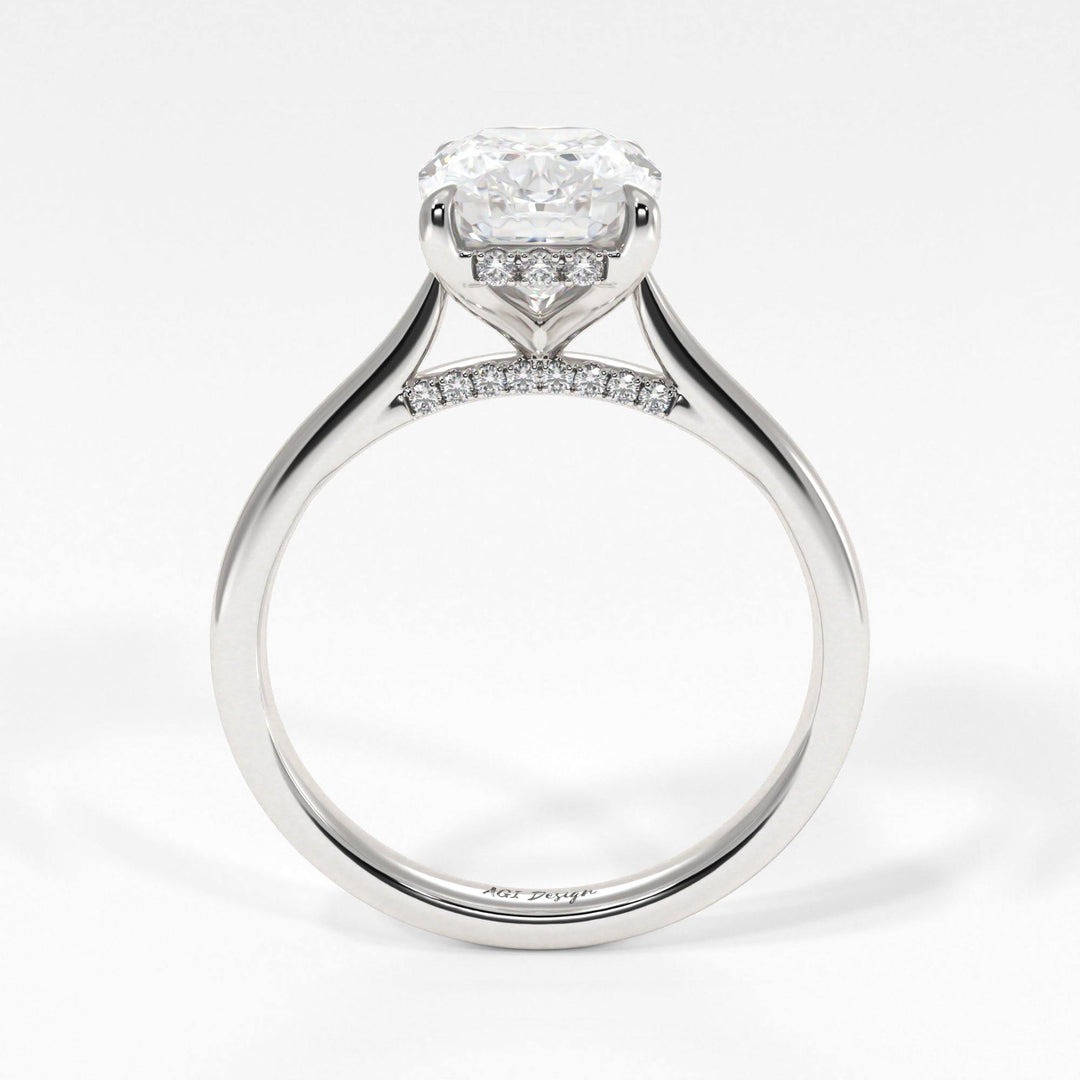AGIDesignShop Bella Elongated Cushion Moissanite Engagement Ring
