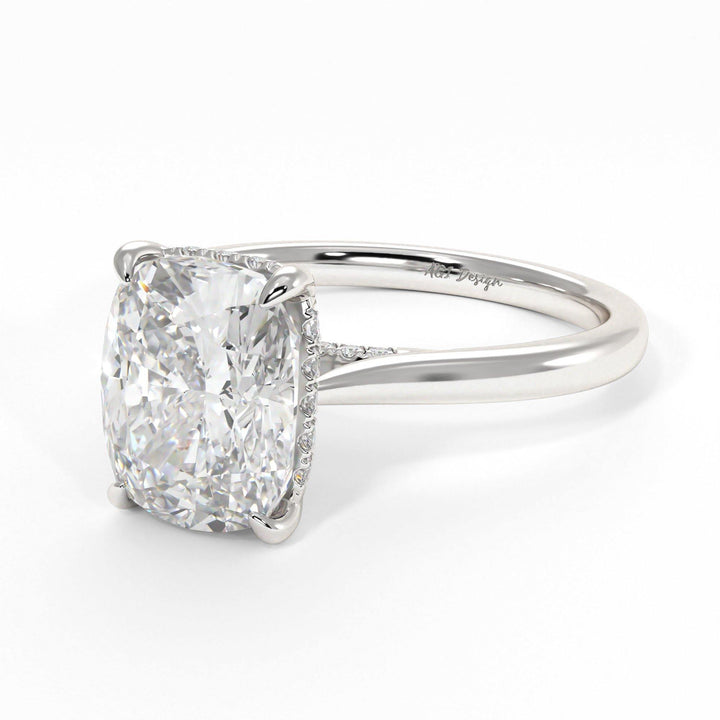AGIDesignShop Bella Elongated Cushion Moissanite Engagement Ring