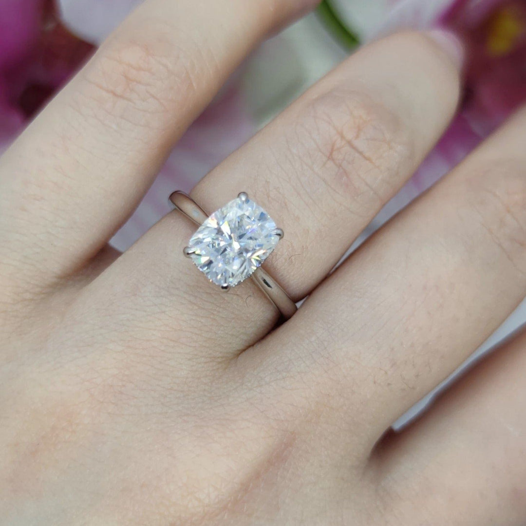 AGIDesignShop Bella Elongated Cushion Moissanite Engagement Ring