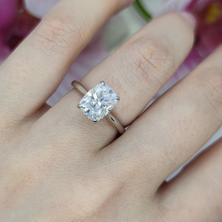 AGIDesignShop Bella Elongated Cushion Moissanite Engagement Ring