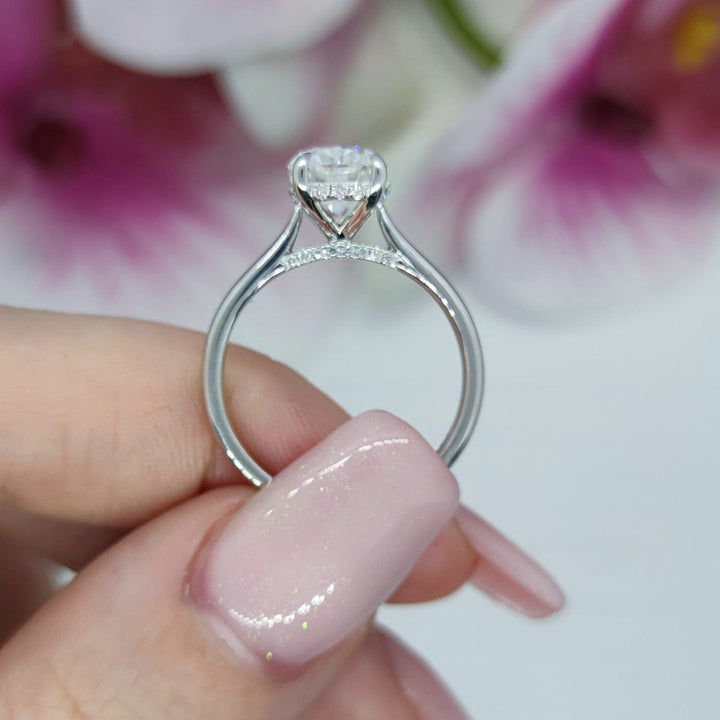 AGIDesignShop Bella Elongated Cushion Moissanite Engagement Ring