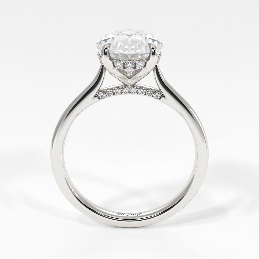 AGIDesignShop Bella Oval Moissanite Engagement Ring