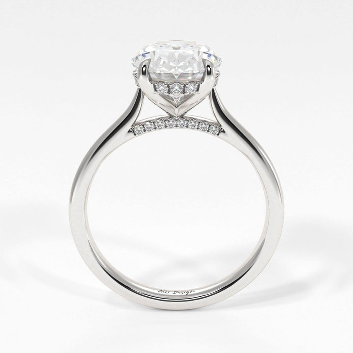 AGIDesignShop Bella Oval Moissanite Engagement Ring