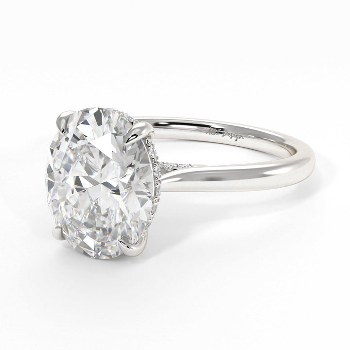 AGIDesignShop Bella Oval Moissanite Engagement Ring