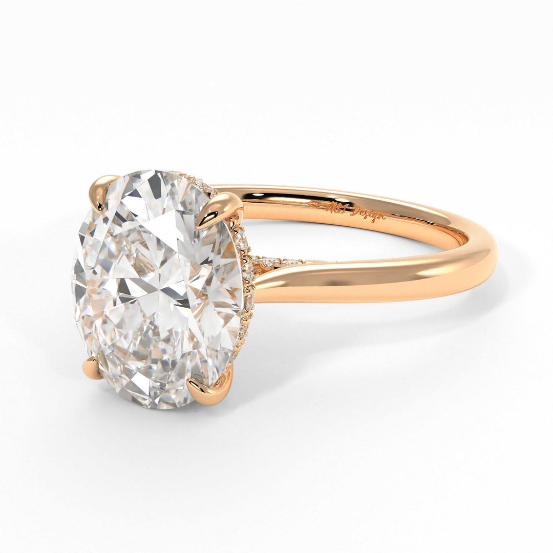 AGIDesignShop Bella Oval Moissanite Engagement Ring