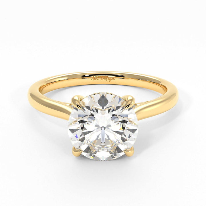 AGIDesignShop Bella Round Moissanite Engagement Ring