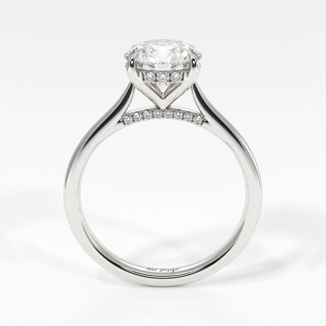 AGIDesignShop Bella Round Moissanite Engagement Ring