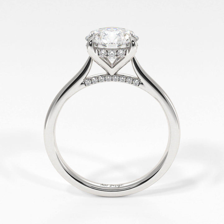 AGIDesignShop Bella Round Moissanite Engagement Ring