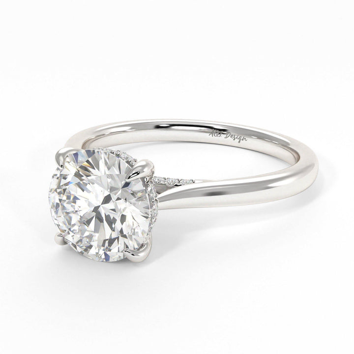 AGIDesignShop Bella Round Moissanite Engagement Ring