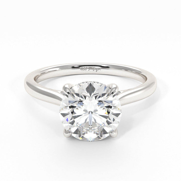 AGIDesignShop Bella Round Moissanite Engagement Ring
