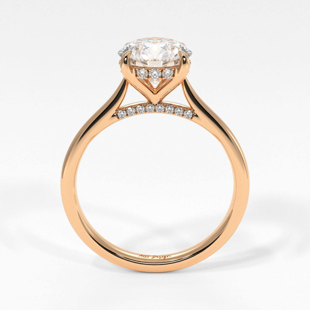 AGIDesignShop Bella Round Moissanite Engagement Ring