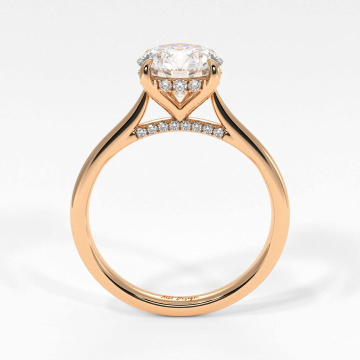 AGIDesignShop Bella Round Moissanite Engagement Ring