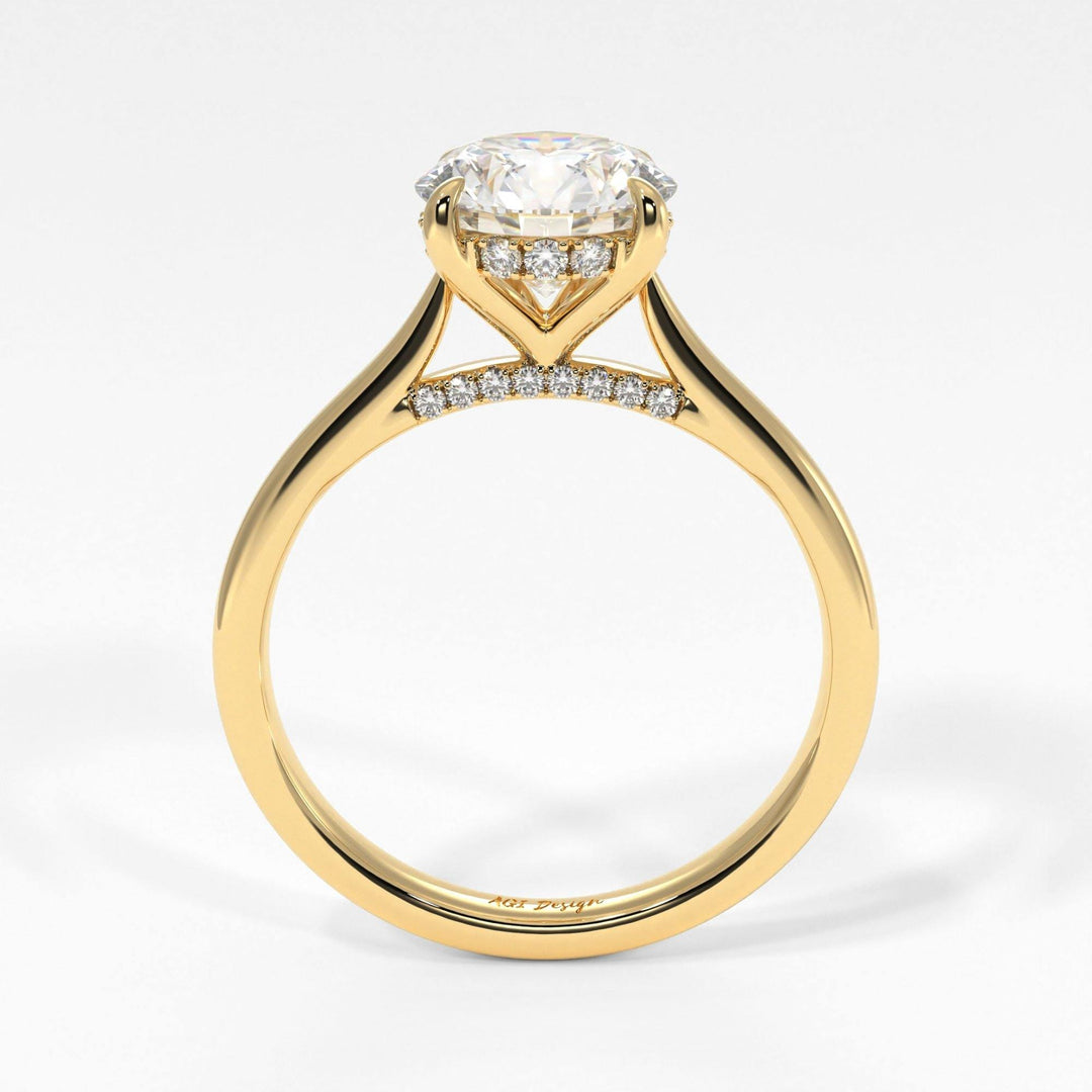 AGIDesignShop Bella Round Moissanite Engagement Ring