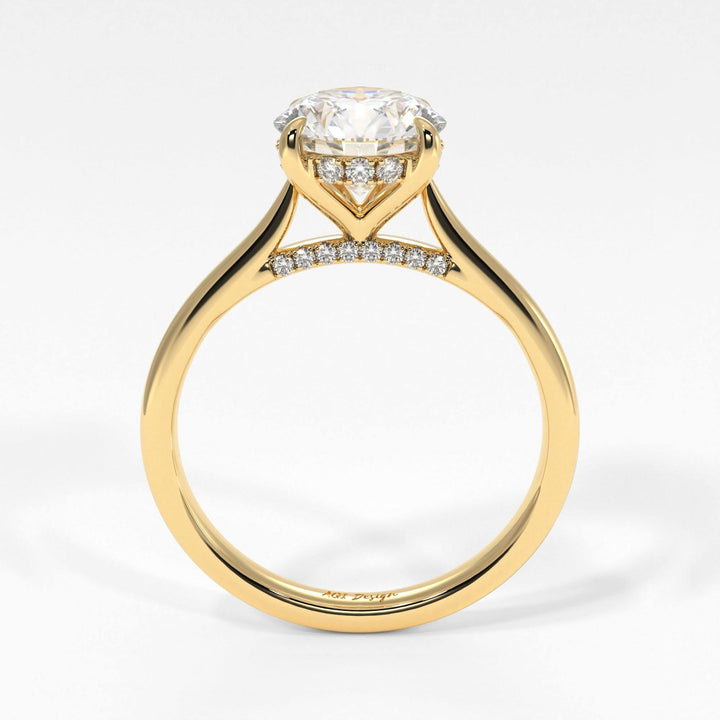 AGIDesignShop Bella Round Moissanite Engagement Ring