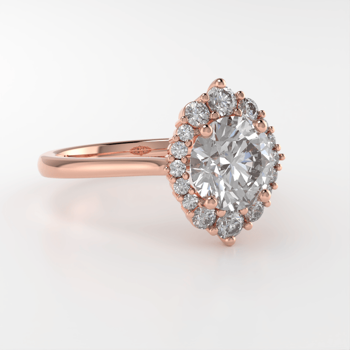 AGIDesignShop Camila Round Moissanite Engagement Ring