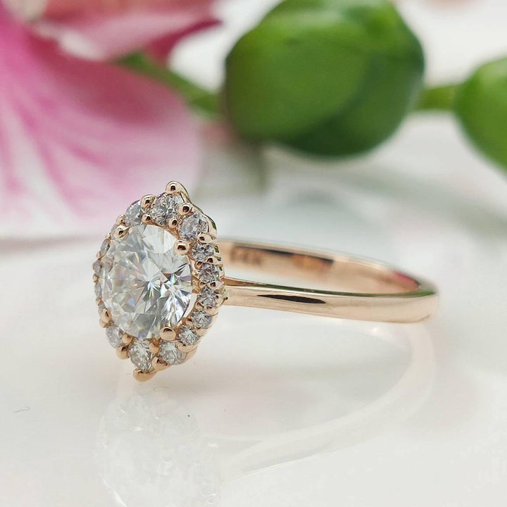 AGIDesignShop Camila Round Moissanite Engagement Ring