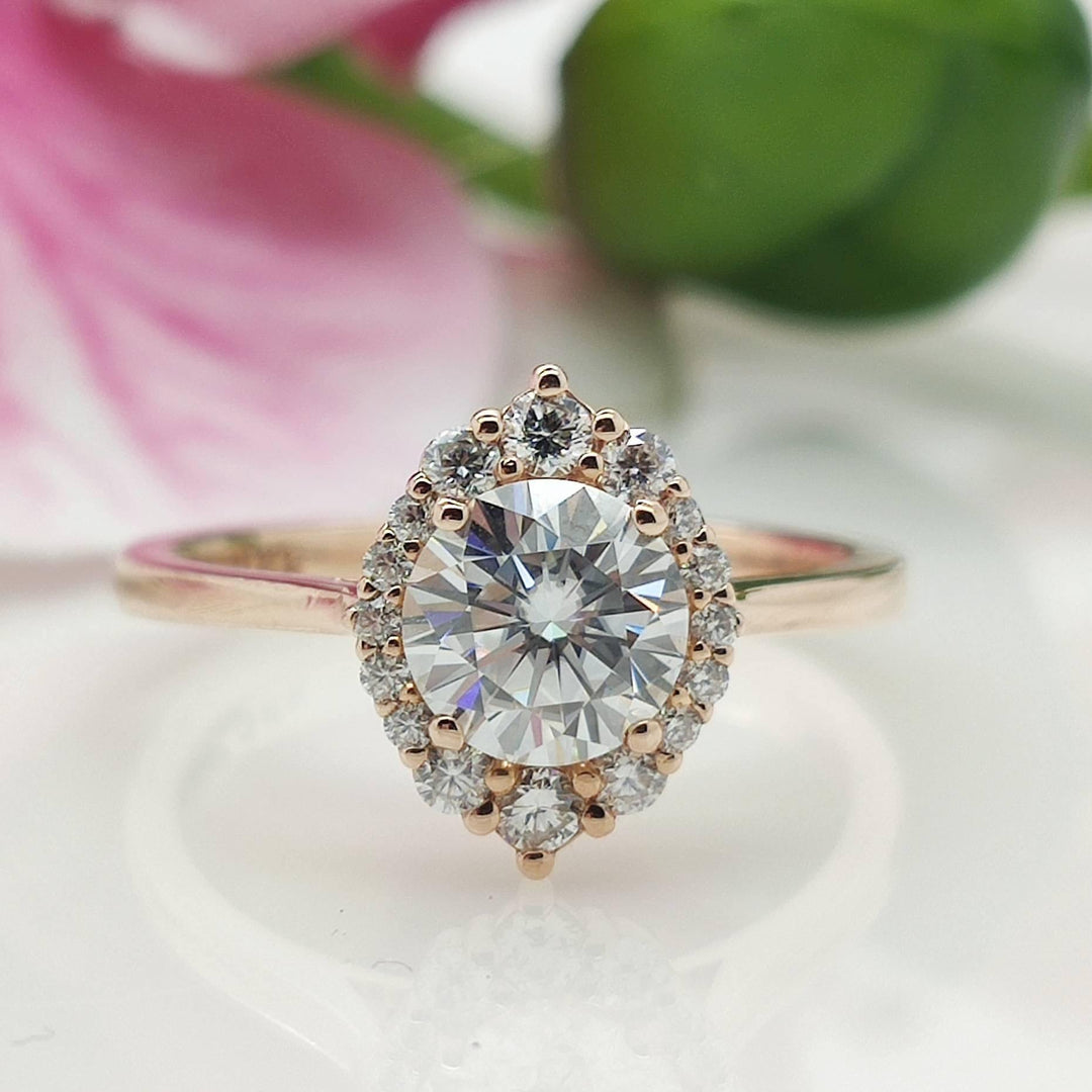 AGIDesignShop Camila Round Moissanite Engagement Ring