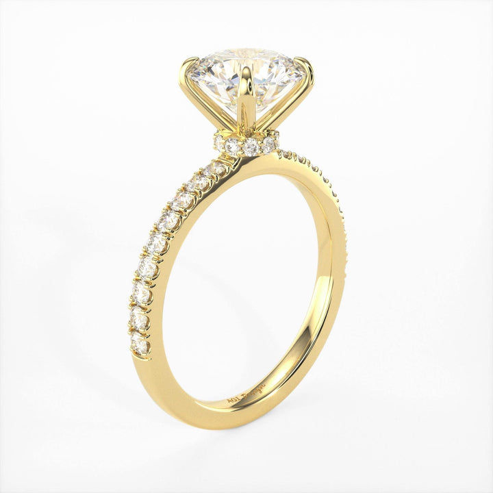 AGIDesignShop Catarina Round Moissanite  Engagement Ring