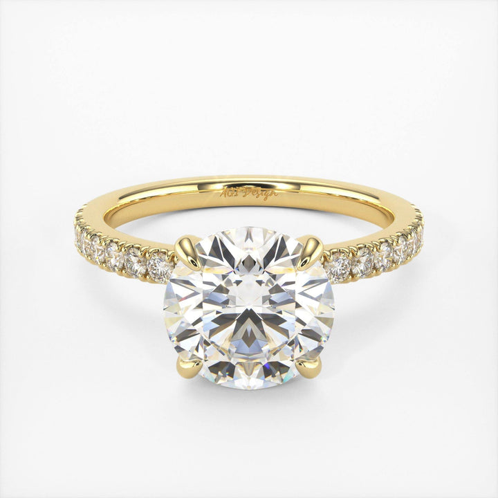 AGIDesignShop Catarina Round Moissanite  Engagement Ring