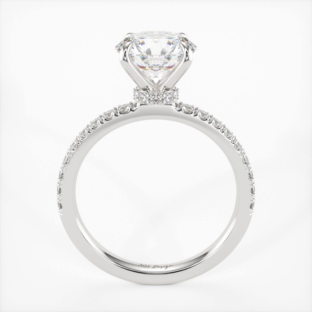 AGIDesignShop Catarina Round Moissanite  Engagement Ring