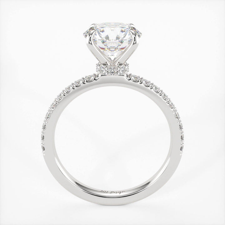 AGIDesignShop Catarina Round Moissanite  Engagement Ring