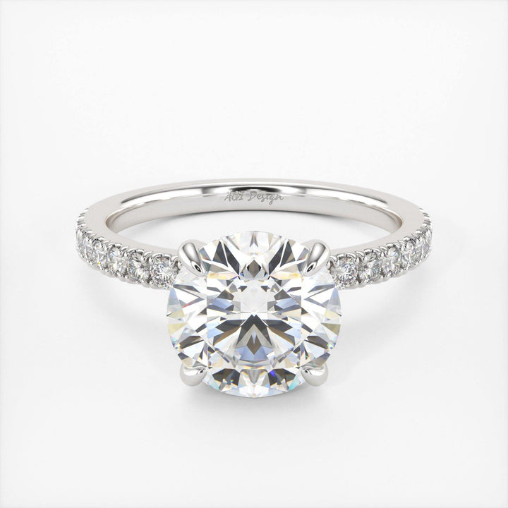 AGIDesignShop Catarina Round Moissanite  Engagement Ring