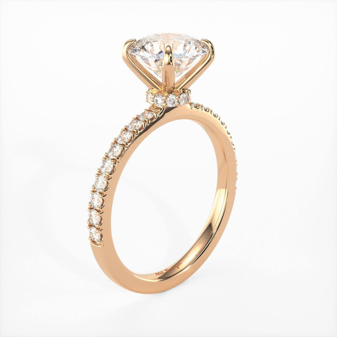 AGIDesignShop Catarina Round Moissanite  Engagement Ring