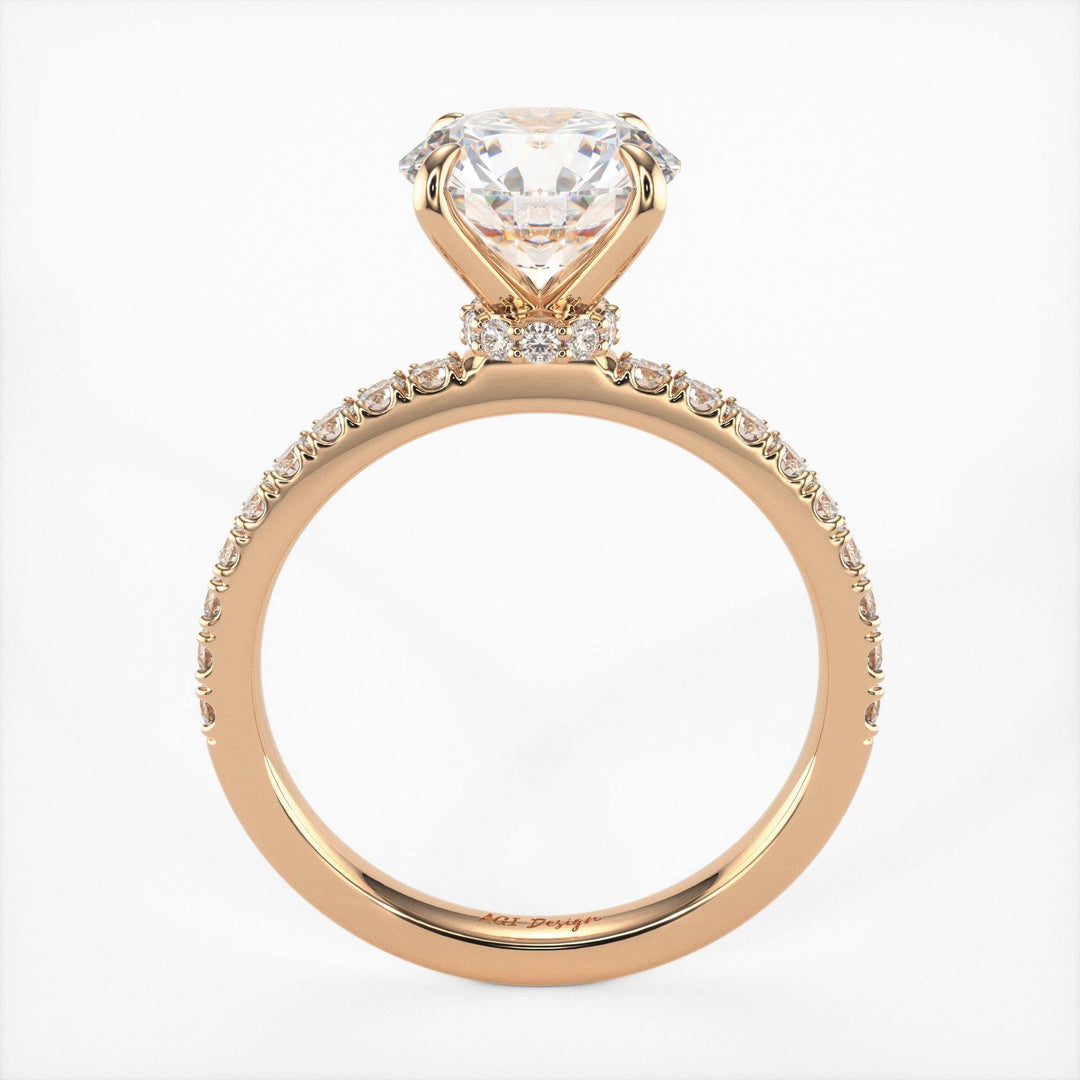 AGIDesignShop Catarina Round Moissanite  Engagement Ring