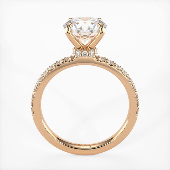 AGIDesignShop Catarina Round Moissanite  Engagement Ring