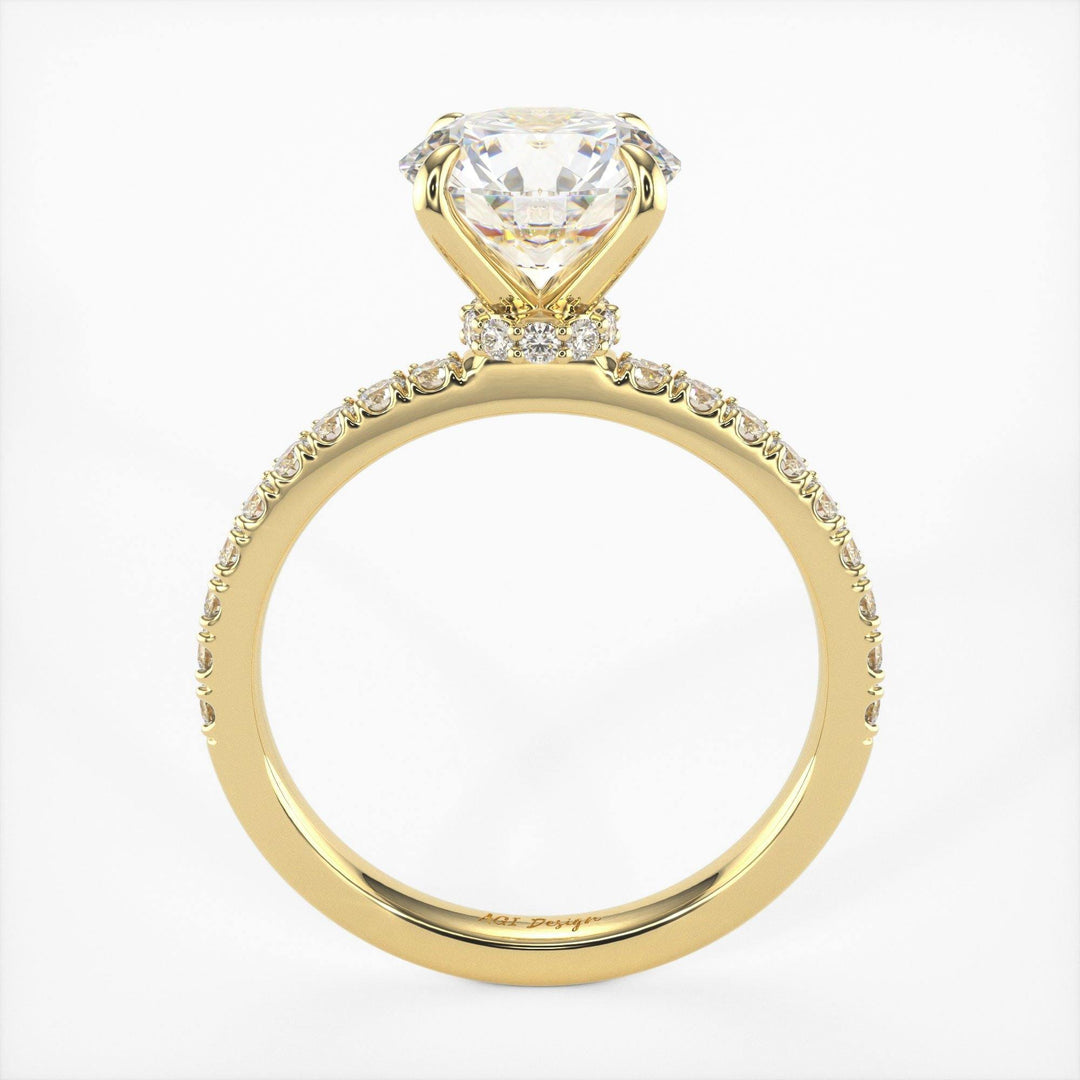 AGIDesignShop Catarina Round Moissanite  Engagement Ring