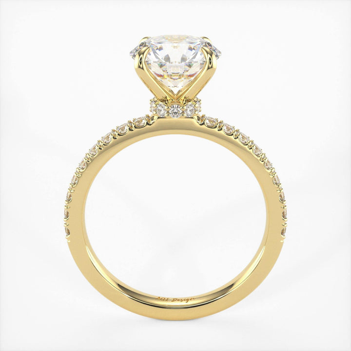AGIDesignShop Catarina Round Moissanite  Engagement Ring