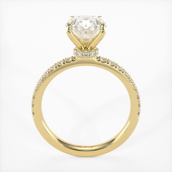 AGIDesignShop Cathy Oval Moissanite Collar Engagement Ring