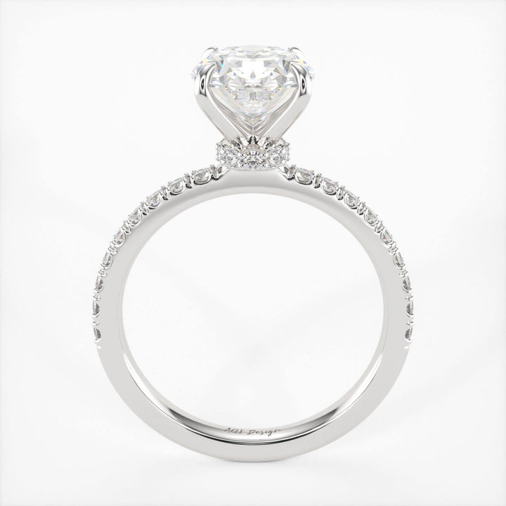 AGIDesignShop Cathy Oval Moissanite Collar Engagement Ring